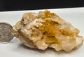 Natural irridecent yellow quartz cluster